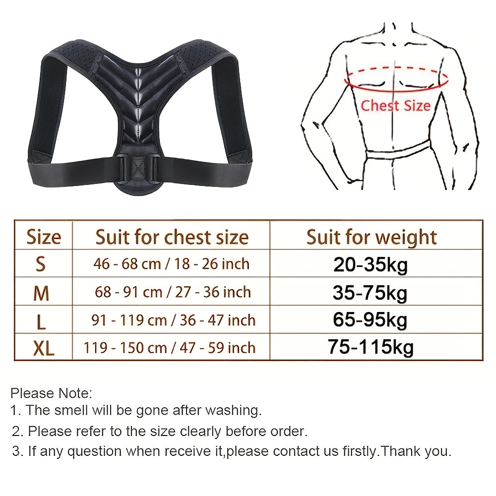 Universal Back Support Brace for Improved Posture, Adjustable Body Shaping Belt for Men And Women, Breathable And Professional Quality