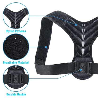 Universal Back Support Brace for Improved Posture, Adjustable Body Shaping Belt for Men And Women, Breathable And Professional Quality