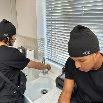 SYNA WORLD Men'S Adjustable Snapback Beanie Hat - Lightweight Stretchy with Snap Closure, Black/White/Gray/Blue/Red/Black/White/Gray/Blue/Red/Black/White/Gray/Blue/Red/Black, Outdoor Activities, Machine Washable, Casual Stree