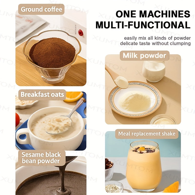 1 Automatic Stirring Coffee Cup with Temperature Display, USB Rechargeable 304 Stainless Steel, 200mAh Battery, ABS Material, Magnetic Stirrer - Portable for Home/Office, Ideal Holiday Gift