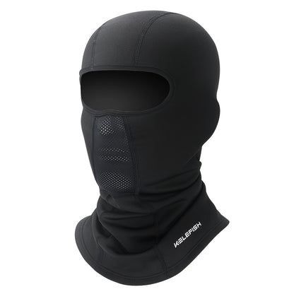 Windproof Thermal Balaclava Ski Mask for Men & Women - Breathable Full-Face Cover with Adjustable Straps, Black for Cycling, Skiing & Cold Weather Outdoor Activities, Winter Sports Gear, Sleek Design, Textile Material
