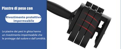 Adjustable DH Fitlife 25Kg Dumbbells from 3 to 25 Kg with Weight Rack Base, Modular Dumbbell Set with 5 Weights in 1, Space-Saving Adjustable Dumbbells for Home Workout